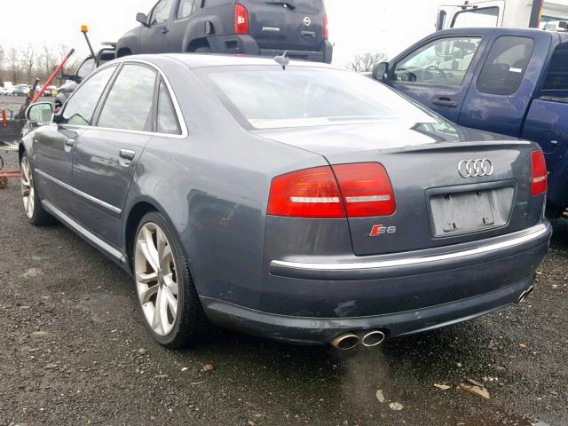 WAUPN94E08N011375 - 2008 AUDI S8 QUATTRO GRAY photo 3