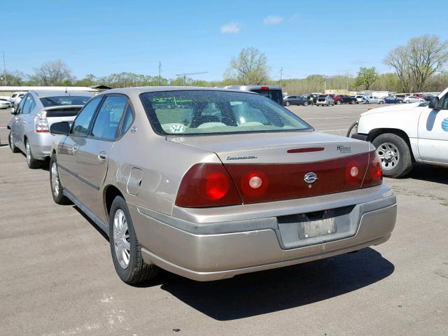 2G1WF52E029357050 - 2002 CHEVROLET IMPALA GRAY photo 3