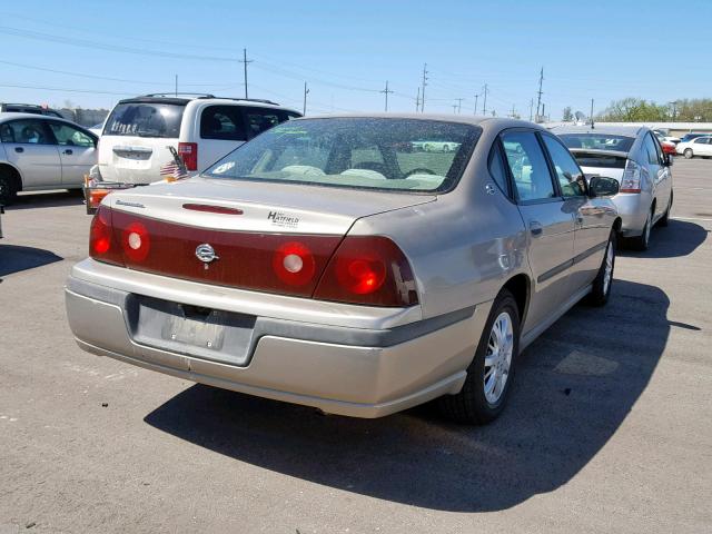 2G1WF52E029357050 - 2002 CHEVROLET IMPALA GRAY photo 4