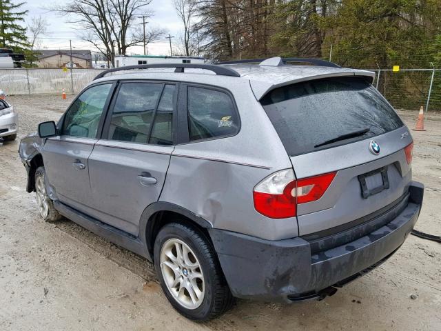 WBXPA73495WC49684 - 2005 BMW X3 2.5I GRAY photo 3