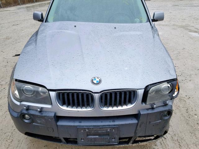 WBXPA73495WC49684 - 2005 BMW X3 2.5I GRAY photo 7