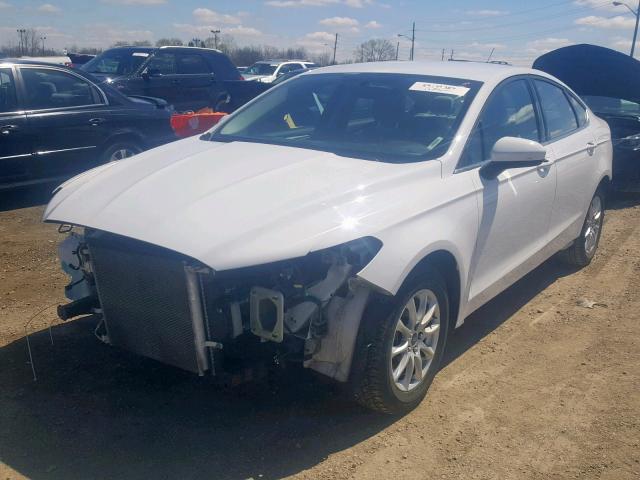 3FA6P0G73HR122975 - 2017 FORD FUSION S WHITE photo 2