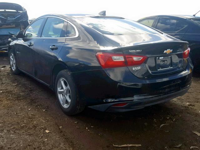 1G1ZB5ST4GF205956 - 2016 CHEVROLET MALIBU LS შავი ფოტო 3