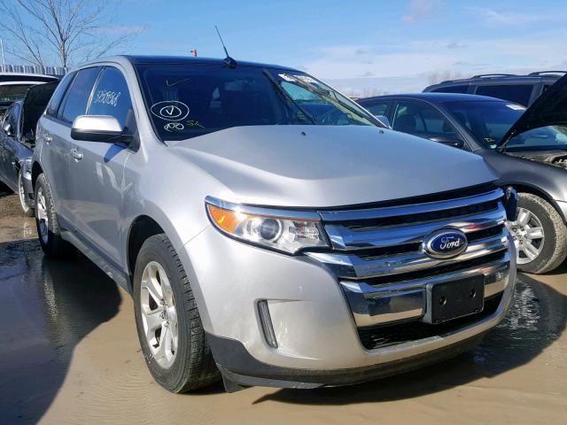 2FMDK3J91DBA91855 - 2013 FORD EDGE SEL SILVER photo 1