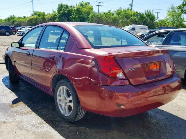 1G8AL52FX4Z147335 - 2004 SATURN ION LEVEL BURGUNDY photo 3