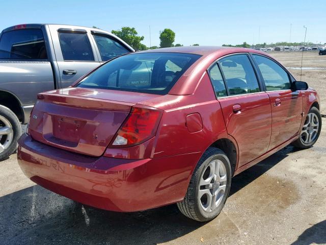 1G8AL52FX4Z147335 - 2004 SATURN ION LEVEL BURGUNDY photo 4