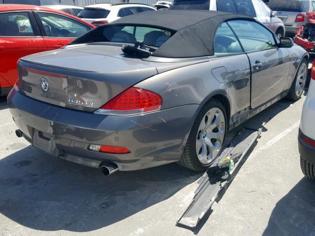 WBAEK73495B326928 - 2005 BMW 645 CI AUT SILVER photo 4