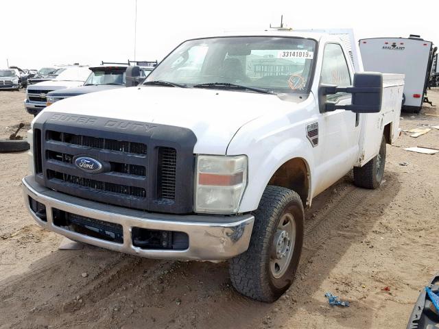 1FTWF31R38ED69828 - 2008 FORD F350 SRW S WHITE photo 2