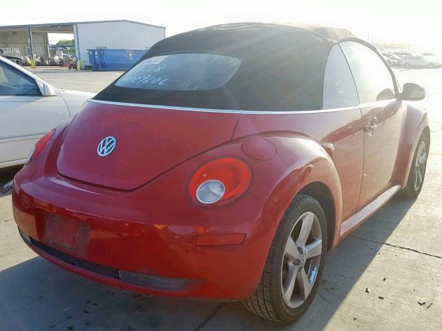 3VWRF31Y06M320109 - 2006 VOLKSWAGEN NEW BEETLE 红色 照片 4