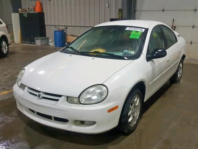 1B3ES56C32D604735 - 2002 DODGE NEON ES WHITE photo 2