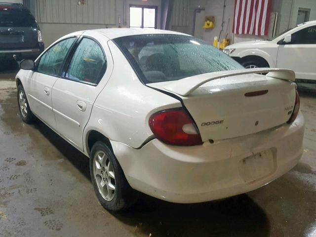 1B3ES56C32D604735 - 2002 DODGE NEON ES WHITE photo 3