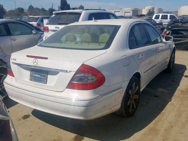 WDBUF56X57B068213 - 2007 MERCEDES-BENZ E 350 WHITE photo 4