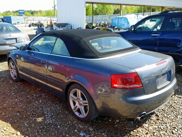 WAUDF48H87K022826 - 2007 AUDI A4 2.0T CA GRAY photo 3