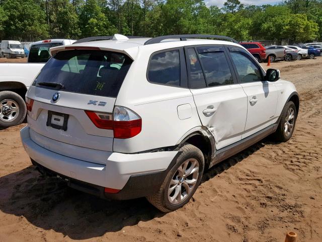 WBXPC9C49AWJ35178 - 2010 BMW X3 XDRIVE3 WHITE photo 4