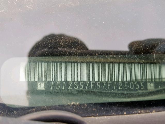 1G1ZS57F57F125035 - 2007 CHEVROLET MALIBU LS GOLD photo 10