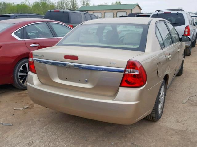 1G1ZS57F57F125035 - 2007 CHEVROLET MALIBU LS GOLD photo 4