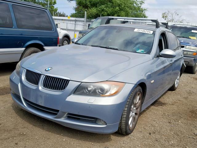 WBAVD33596KV59348 - 2006 BMW 330 XI BLUE photo 2