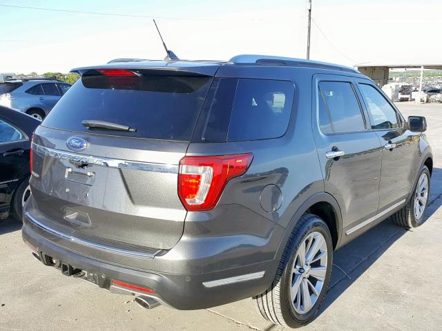 1FM5K7F87KGA17311 - 2019 FORD EXPLORER L GRAY photo 4