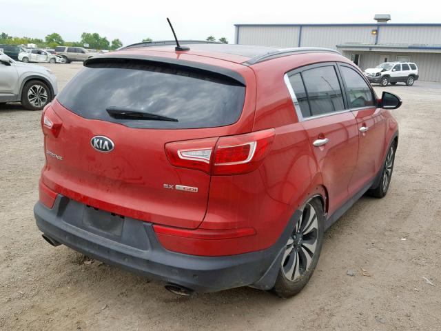 KNDPC3A60D7497462 - 2013 KIA SPORTAGE S RED photo 4