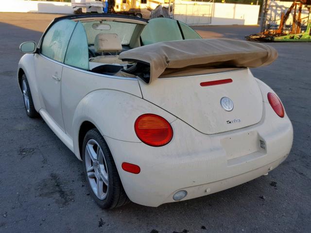 3VWCD31Y45M315022 - 2005 VOLKSWAGEN NEW BEETLE 奶油色 照片 3