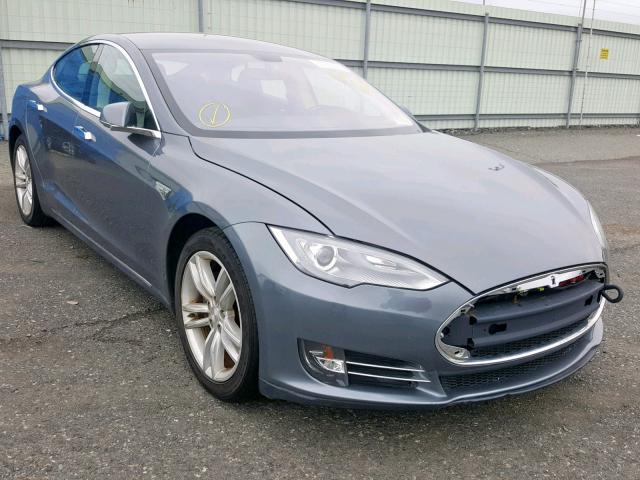 5YJSA1S16EFP33678 - 2014 TESLA MODEL S GRAY photo 1