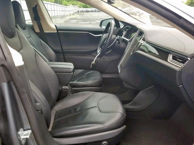 5YJSA1S16EFP33678 - 2014 TESLA MODEL S GRAY photo 5
