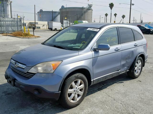 JHLRE38778C021940 - 2008 HONDA CR-V EXL BLUE photo 2