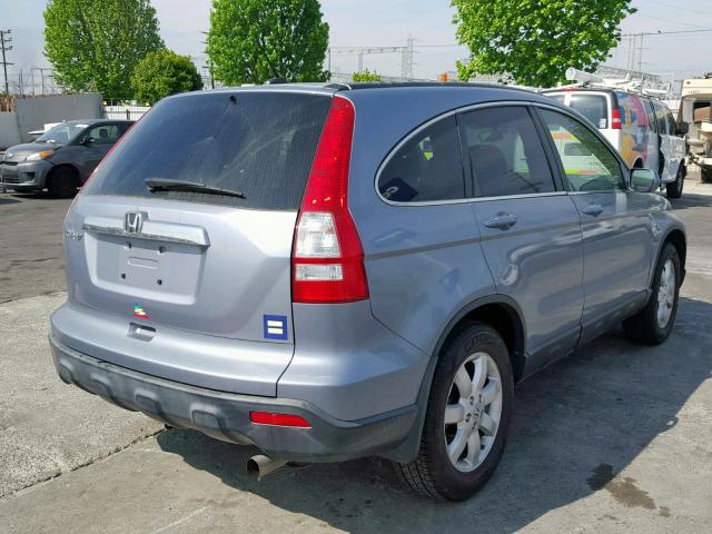 JHLRE38778C021940 - 2008 HONDA CR-V EXL BLUE photo 4