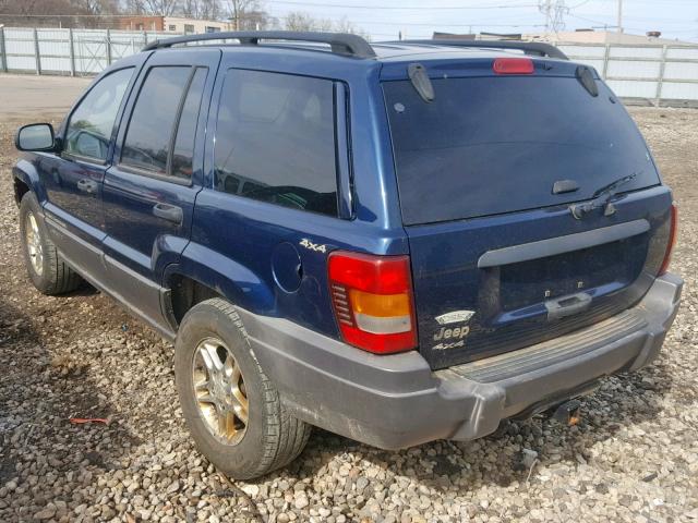 1J4GW48S72C238773 - 2002 JEEP GRAND CHER BLUE photo 3