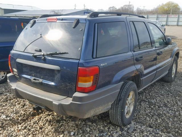 1J4GW48S72C238773 - 2002 JEEP GRAND CHER BLUE photo 4