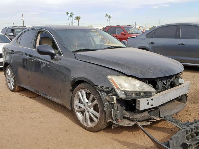 JTHBE262375012492 - 2007 LEXUS IS 350 BLACK photo 1