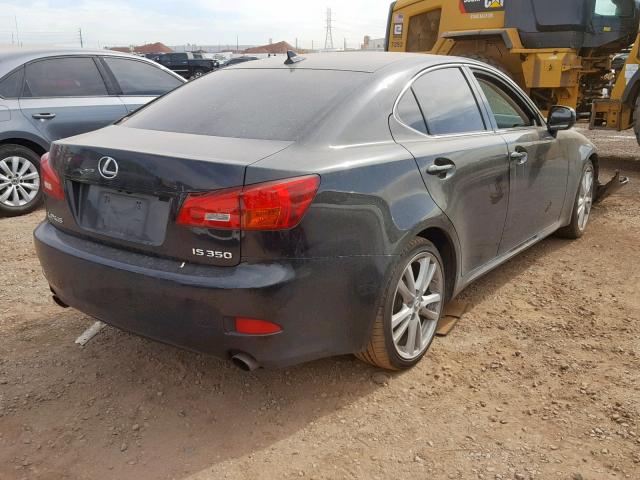 JTHBE262375012492 - 2007 LEXUS IS 350 BLACK photo 4