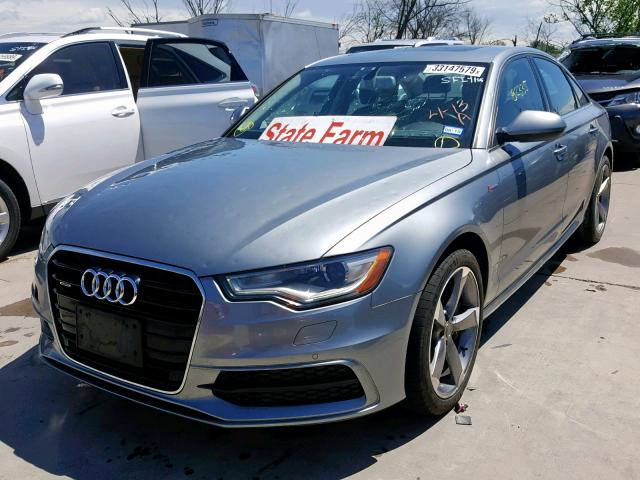 WAUHGAFC1DN134527 - 2013 AUDI A6 PRESTIG GRAY photo 2