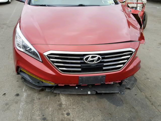 5NPE34AF1GH410259 - 2016 HYUNDAI SONATA SPO RED photo 7