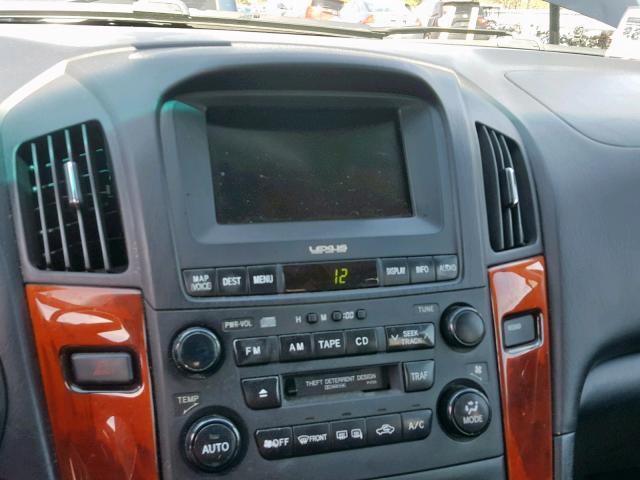 JTJHF10U430295485 - 2003 LEXUS RX 300 BLACK photo 9