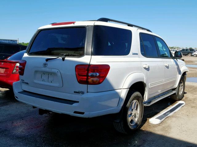 5TDZT38AX1S014113 - 2001 TOYOTA SEQUOIA LI WHITE photo 4