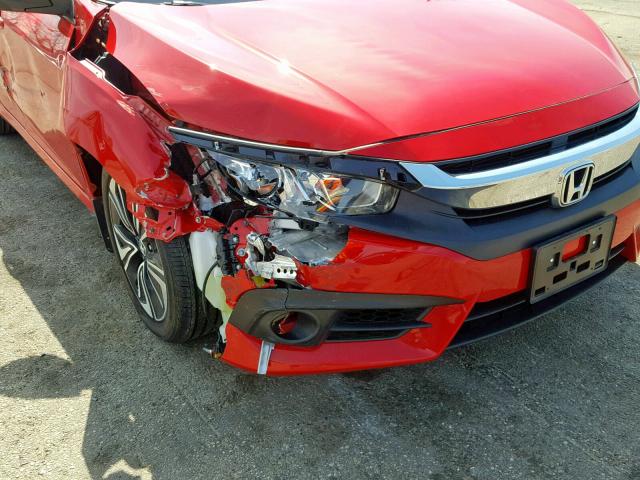 2HGFC1F73JH643906 - 2018 HONDA CIVIC EXL RED photo 9