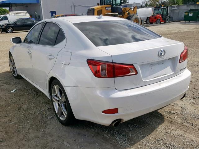 JTHBF5C27D5186726 - 2013 LEXUS IS 250 WHITE photo 3