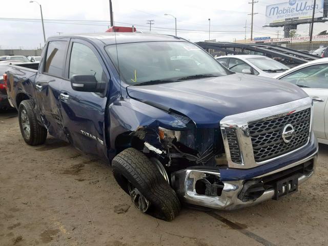 1N6AA1EJXJN536366 - 2018 NISSAN TITAN S BLUE photo 1