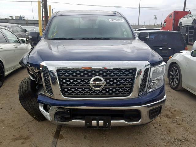 1N6AA1EJXJN536366 - 2018 NISSAN TITAN S BLUE photo 9