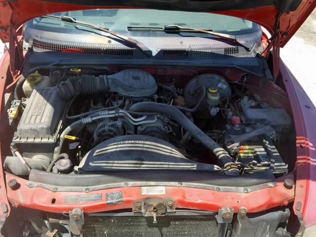 1B7GL23X7VS114941 - 1997 DODGE DAKOTA RED photo 7