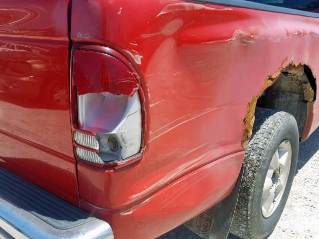 1B7GL23X7VS114941 - 1997 DODGE DAKOTA RED photo 9