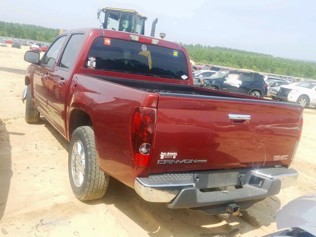 1GTDSCD97A8111153 - 2010 GMC CANYON SLE BURGUNDY photo 3