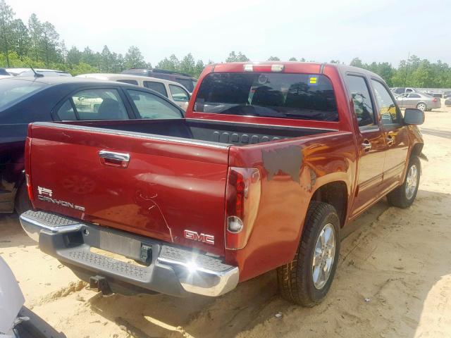 1GTDSCD97A8111153 - 2010 GMC CANYON SLE BURGUNDY photo 4