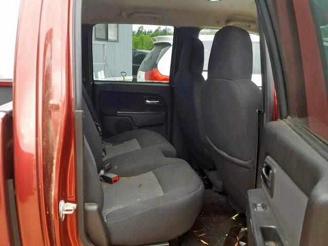 1GTDSCD97A8111153 - 2010 GMC CANYON SLE BURGUNDY photo 6