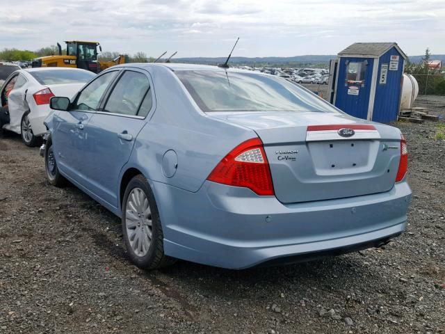 3FADP0L34BR123666 - 2011 FORD FUSION HYB BLUE photo 3