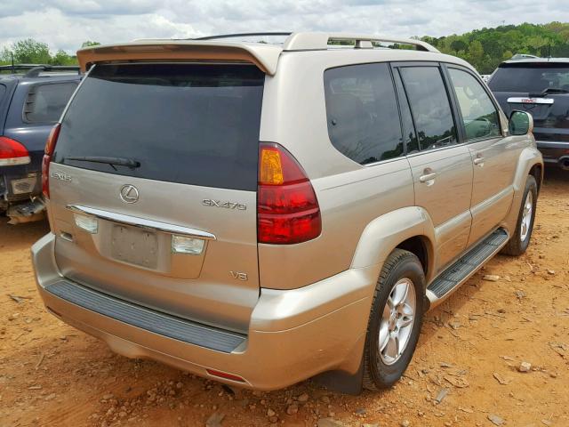 JTJBT20X040058749 - 2004 LEXUS GX 470 SILVER photo 4