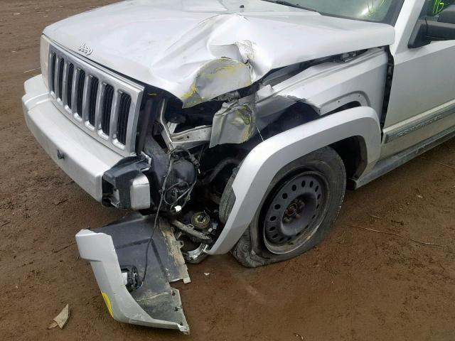 1J8HG48K58C175570 - 2008 JEEP COMMANDER SILVER photo 9