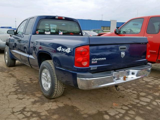 1D7HW42K26S560029 - 2006 DODGE DAKOTA SLT BLUE photo 3