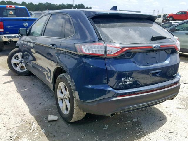 2FMPK3G94HBB88428 - 2017 FORD EDGE SE BLUE photo 3